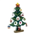 Houten kerstboom met decoratie - groen