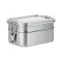 RVS lunchbox 1200ml - mat zilver
